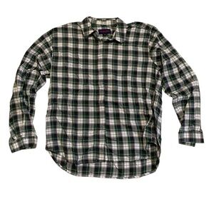 Vintage 90s Chadwicks Plaid Flannel Shirt Relaxed Fit 14